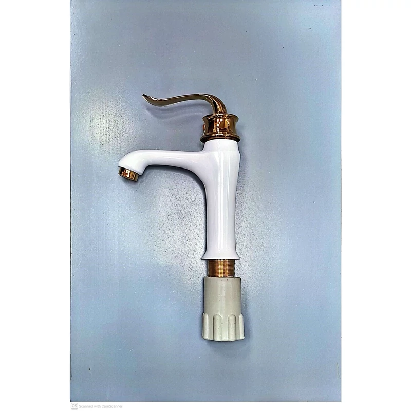 شیر مخلوط روشویی هلن سفید طلایی لیون